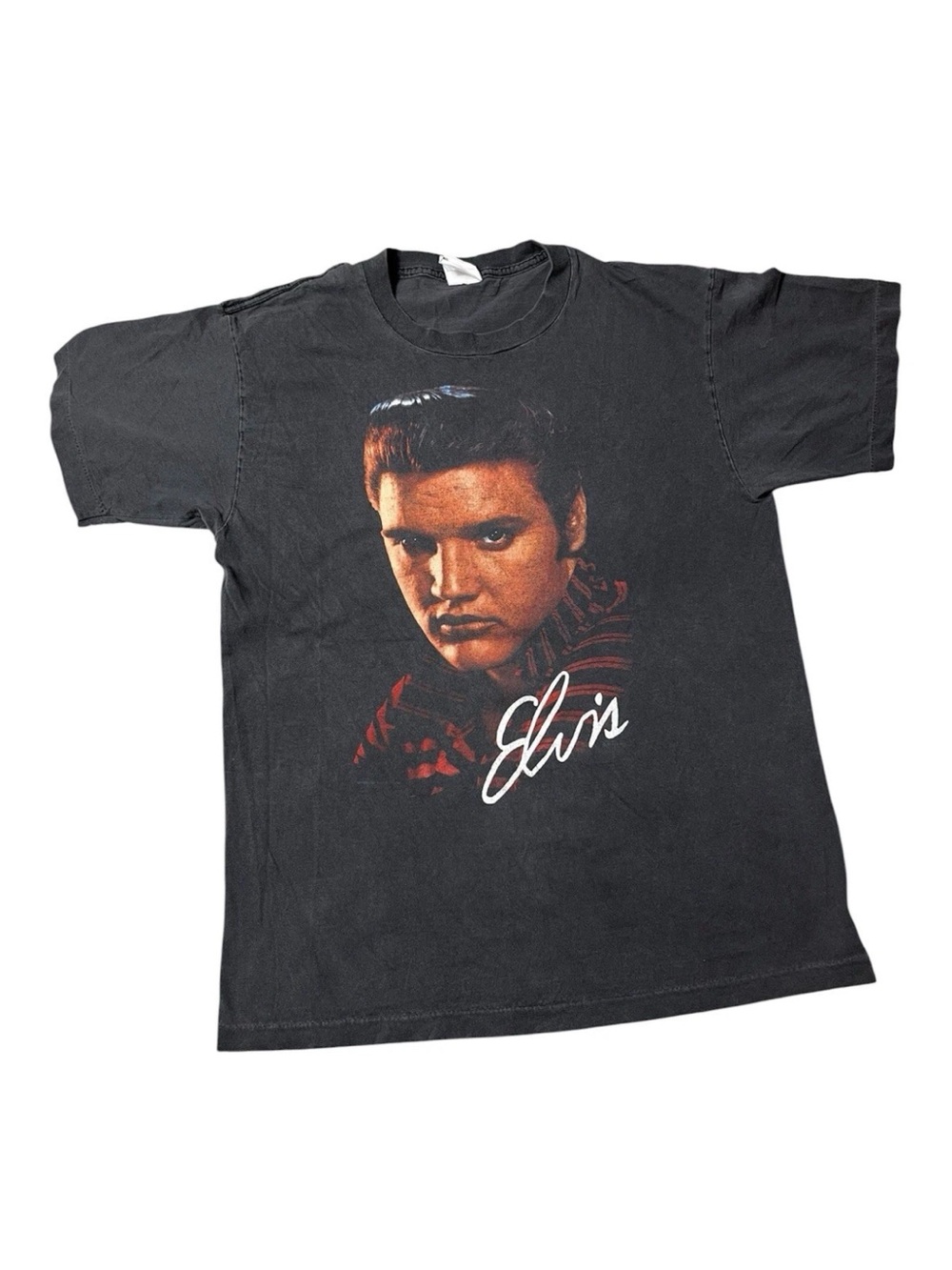 Vintage 90s Elvis Presley Black Single Stitch T Shirt